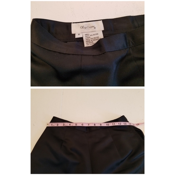 Vintage Oleg Cassini Women's 2 Pc Jacket Pantsuit Black  Size 8 - Picture 13 of 16